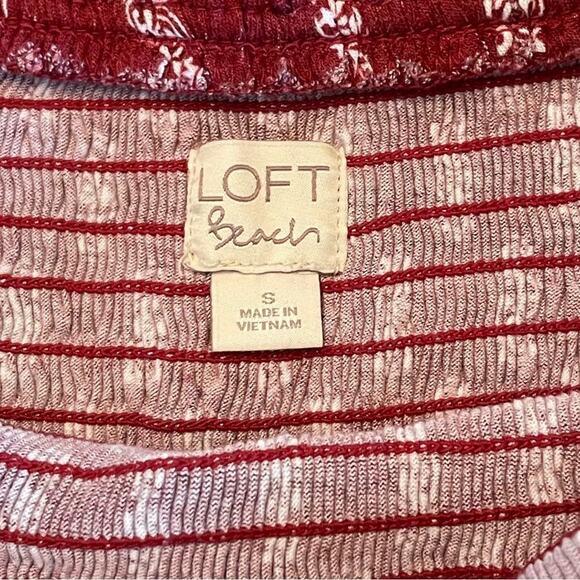 ⭐️ Ann Taylor Loft Beach Print Cute Summer Strapless‎ Smocked Romper Size Small - Picture 4 of 5